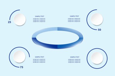 Modern İnfografik performans sunumu vektörü