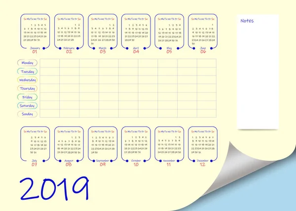 Calendario Dell'illustrazione Per 2016 Nella Progettazione Dei Bambini  Illustrazione di Stock - Illustrazione di elemento, disegno: 55822914