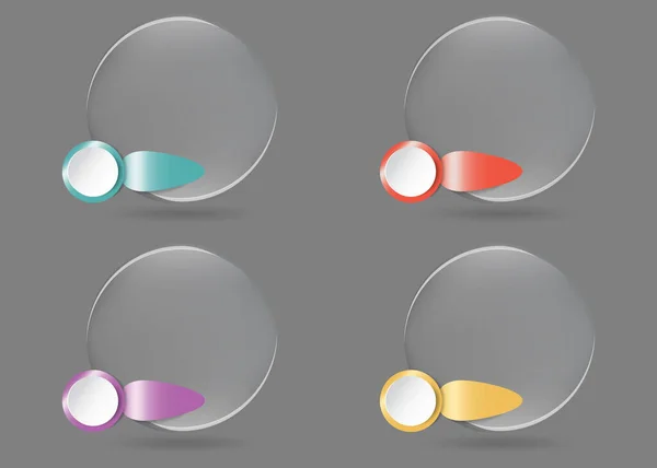 Vector infográfico con bolas transparentes listo para su uso — Vector de stock