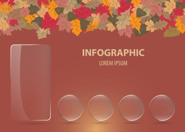 Sonbahar tasarımı bilgi grafikleri vektörü 