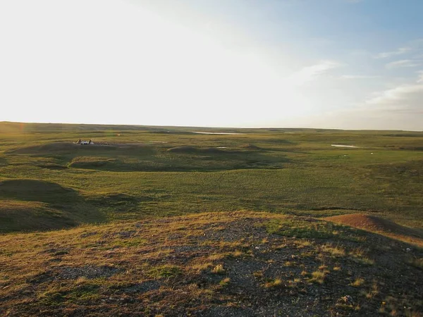 Tundra Lecie Zdjęcie Widokiem Natury Tundrze Ural — Zdjęcie stockowe