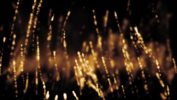 Abstract Macro Particles Gold — Stock Video