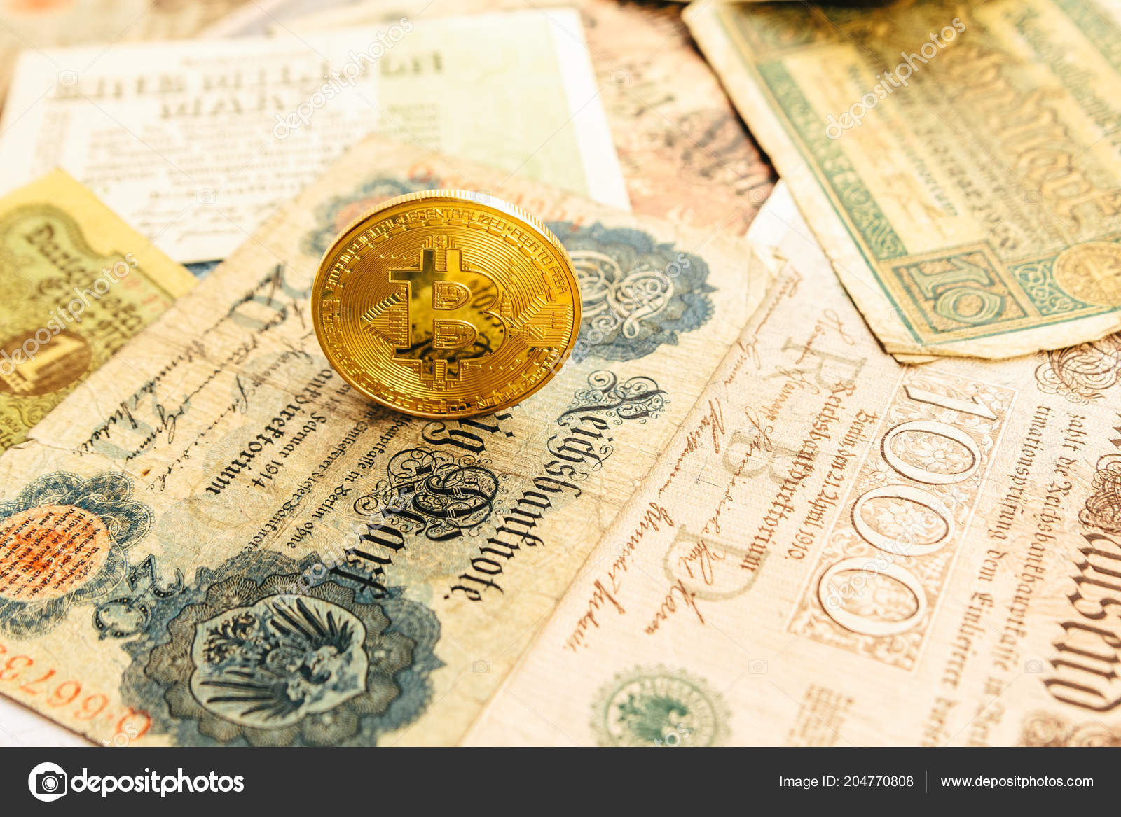 Bitcoin Old German Money Inflation 1923 One Million Marks - 
