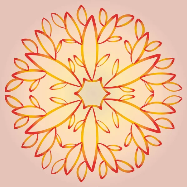 Decoratie Voor Feestdagen Vorm Van Een Sneeuwvlok Een Bloem Stijl — Stockvector