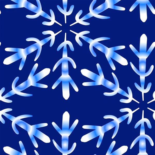 Безшовний Візерунок Сніжинками Синьому Фоні Дизайну Тканини Листівок Запрошень Різдво — стоковий вектор