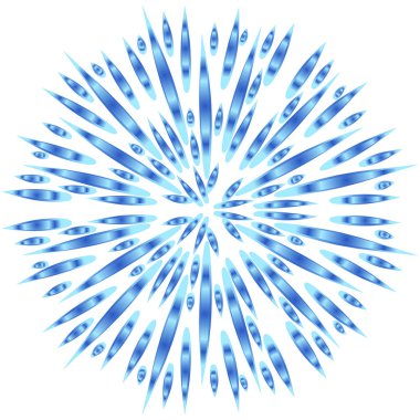 Beyaz arka planda degrade gölgeleme ile orijinal mavi kar tanesi. Kumaş üzerinde karlı bir kış deseni için, baskı. Noel, Yeni Yıl süslemeleri için.