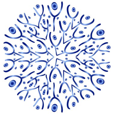 Kar tanesi bir kış deseni oluşturmak için beyaz bir arka plan üzerinde el çizim mavi tarzında. Noel tebrik kartları, Yeni Yıl davetiyeleri tasarımı için.