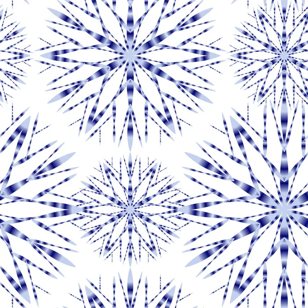 以无缝矢量模式原始手绘雪花 创建冬季设计 织物纹理 包装纸 邀请函 — 图库矢量图片