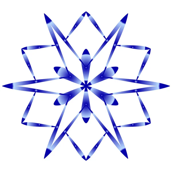 Logo Schneeflocke Blau Auf Weißem Hintergrund Schnee Ikone Für Das — Stockvektor