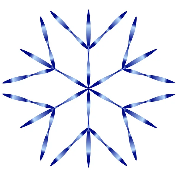 Icono Copo Nieve Azul Con Degradado Sobre Fondo Blanco Logo — Archivo Imágenes Vectoriales