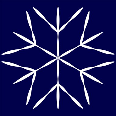 Soğuk, kış alanı teması üzerine bir tasarım oluşturmak için mavi arka plan üzerinde büyük kar tanesi.