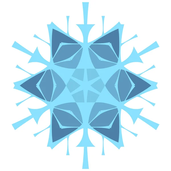 Původní Stylizované Vločka Logo Zimních Tématech Ikona Sněhové Pokrývky Plochém — Stockový vektor