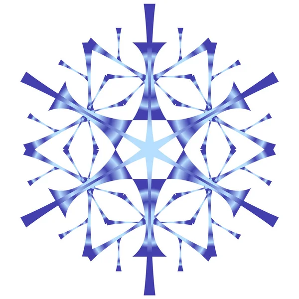 元のロゴは グラデーション塗りつぶしを持つ白い背景に青い様式化された雪片です 冬のデザインを作成するための雪のアイコン — ストックベクタ