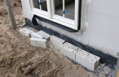 İnşaat alanında bir ev yapım aşamasında - Hollanda