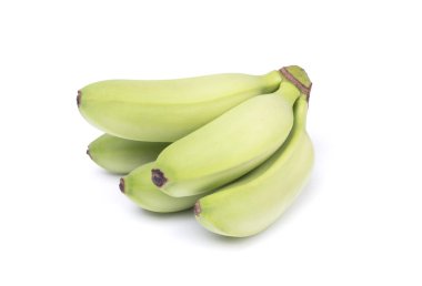 Beyaz izole küçük tropik muz küme