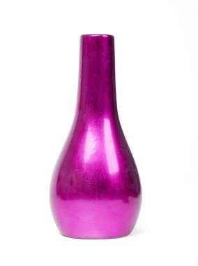 Beyaz bir arka plan üzerinde izole küçük vazo