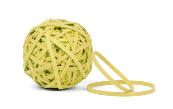 Rubber Band Ball Isolated White Background — Stock Photo, Image