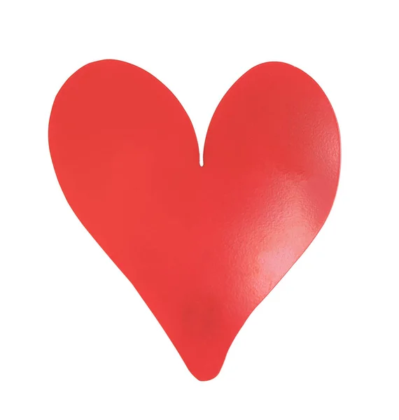 Metal Heart Shaped Object White Background — Stock Photo, Image