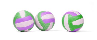 Eski beyaz bir arka plan üzerinde izole Voleybol kullanılan