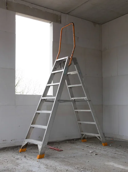 Estaleiro Com Uma Casa Construção Países Baixos Pequena Escada — Fotografia de Stock