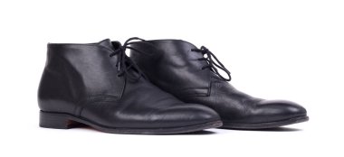 Beyaz bir arka plan üzerinde izole pahalı resmi Ayakkabı