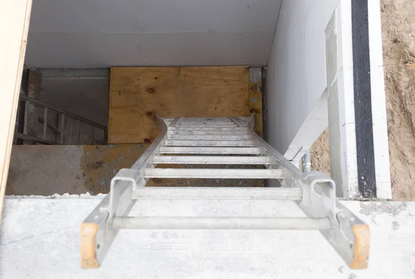 Baustelle Mit Haus Bau Treppe Den Ersten Stock Niederlande — Stockfoto