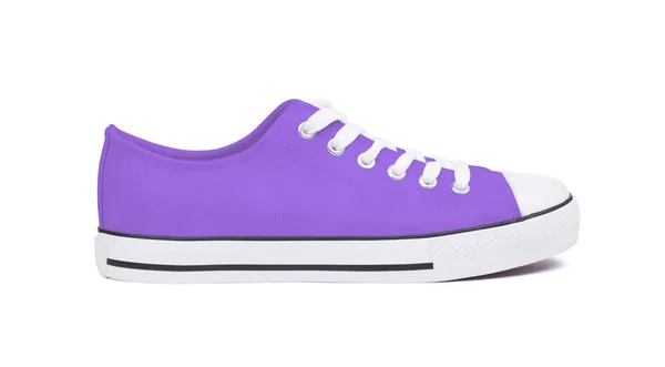 Novo Sapato Sapatilha Isolado Fundo Branco Roxo — Fotografia de Stock