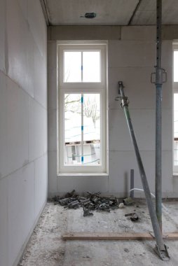 Şantiye inşaat - her yerde tutarak - Hollanda altında ev