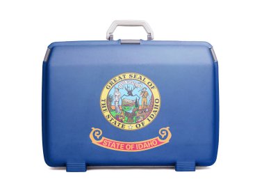 kullanılan plastik çanta ile lekeleri ve çizikler, baskılı bayrak ile Idaho