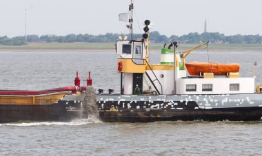 Tekne çizim sahil kıyı uzak tarama kum kum - Waddensea-pompalar için