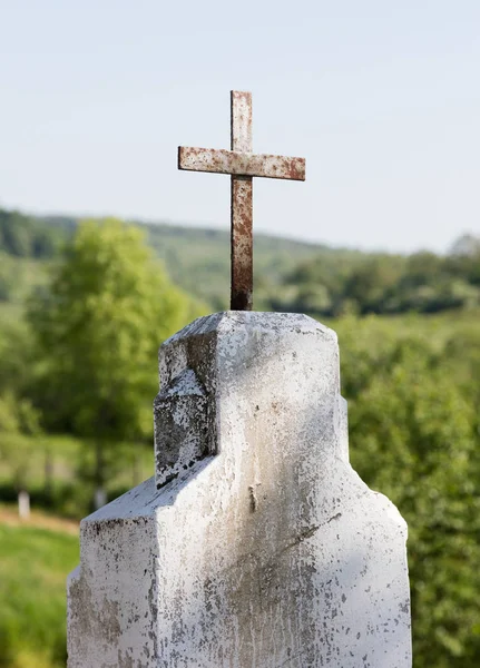 Typical Old Christian Wayside Shrine Country Road Romania — Stock Photo, Image