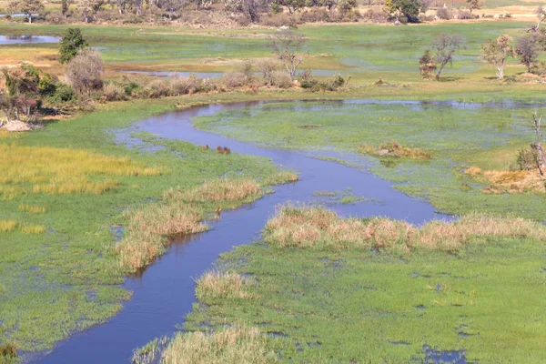 Okavango Delta Aerial View Botswana Stunning Landscape — стоковое фото