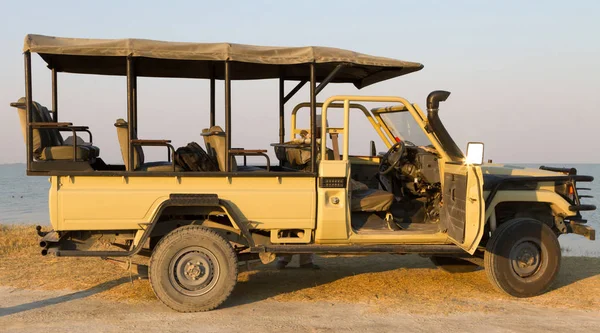 Játék Vezet Makgadikgadi Botswana Használt Jármű — Stock Fotó