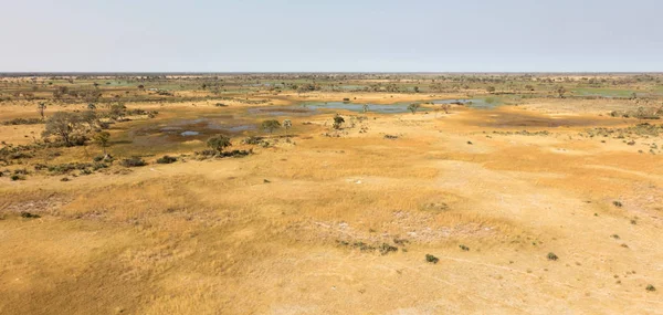 Okavango Delta Aerial View Botswana Stunning Landscape — стоковое фото