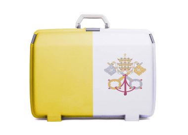 kullanılan plastik çanta ile lekeleri ve çizikler, baskılı bayrak, Vatikan ile