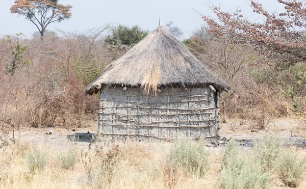Tipica Casa Africana Villaggio Namibiano Parte Nord — Foto Stock