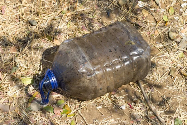 Znečištění Straně Silnice Plastů Papíru Přírodě Botswana — Stock fotografie