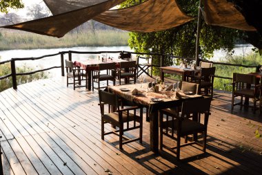 Konuklar Afrika bir restoranda - Namibya tablosuz