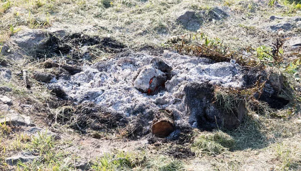 Primer Plano Una Fogata Manteniendo Calor —  Fotos de Stock