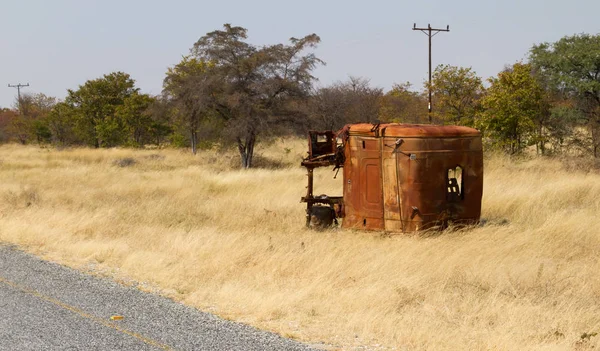 Cabane Camion Rouillée Oubliée Botswana — Photo
