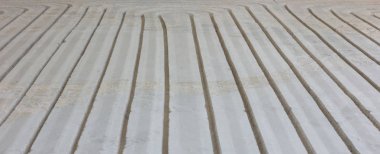 Beton zeminde değirmen - Yeraltı ısıtmasına hazırlık