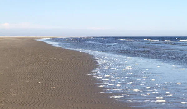 Stranden Mitt Dagen Holländska Kusten — Stockfoto