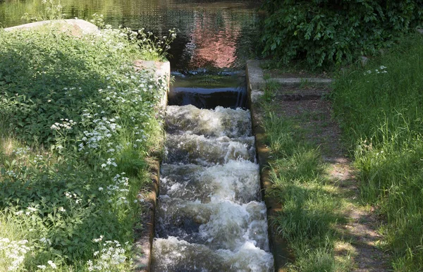 Petit Ruisseau Artificiel Été Allemagne — Photo