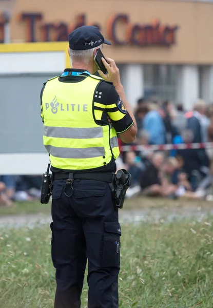 Leeuwarden Nederländerna Augusti 2018 Nederländska Polisen Den Kulturella Huvudstaden Världen — Stockfoto