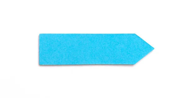 白い背景に分離された青い付箋 — ストック写真
