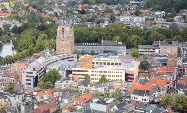Leeuwarden, Hollanda, 1 Eylül 2018 - Leeuwarden, kültür başkenti 2018, Hollanda hava görünümünü üzerinde 1 Eylül 2018.