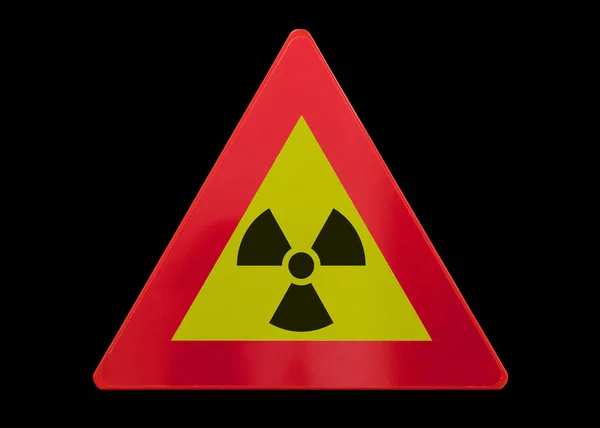 Traffic Sign Isolated Radiation Isolated Black — Stock Photo, Image