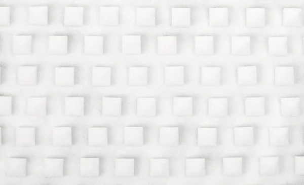 Λευκό Γλυκό Κύβους Ζάχαρης Αδιάλειπτη Μοτίβο Επιλεκτική Εστίαση — Φωτογραφία Αρχείου