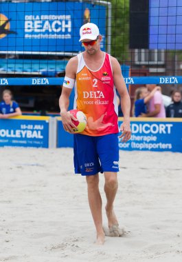 Leeuwarden, Hollanda - 10 Haziran: Hollanda beachvolley takım du