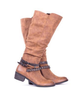 Kadın yüksek deri çizme